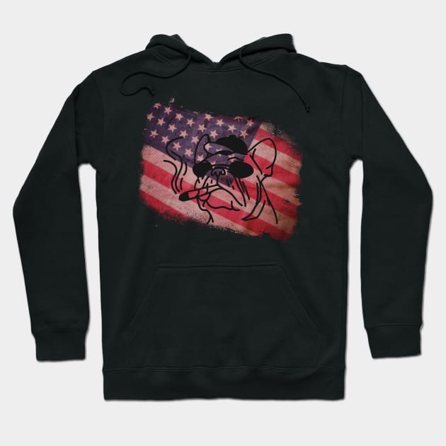 Best Dog Dad Ever American Flag Hoodie by Hunter_c4 "Click here to uncover more designs"